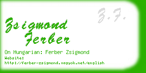 zsigmond ferber business card